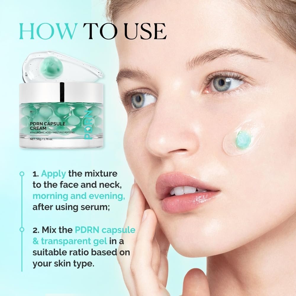 PDRN Capsule Cream with Hyaluronic Acid & Multi-Peptides for Anti-Aging & Hydration