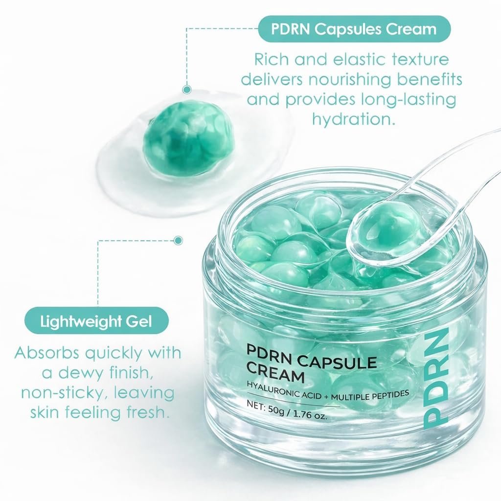 PDRN Capsule Cream with Hyaluronic Acid & Multi-Peptides for Anti-Aging & Hydration