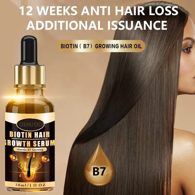 Biotin Hair Growth Serum - Vitamin B7 Anti Hair Loss Treatment for Thicker, Stronger Hair
