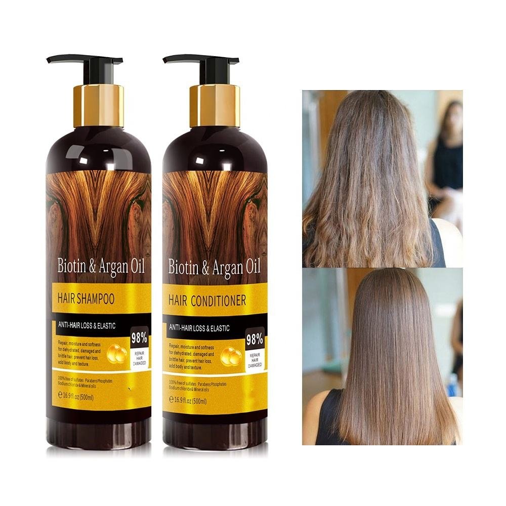 Biotin & Argan Oil Anti Hair Loss Shampoo Conditioner Set | Hair Growth Treatment