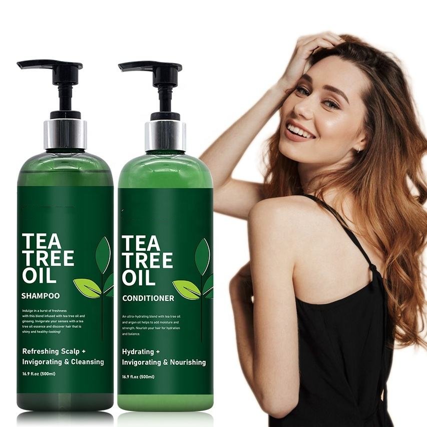 Tea Tree Oil Shampoo & Conditioner Set for Dandruff | Sulfate-Free Scalp Care | OEM Available