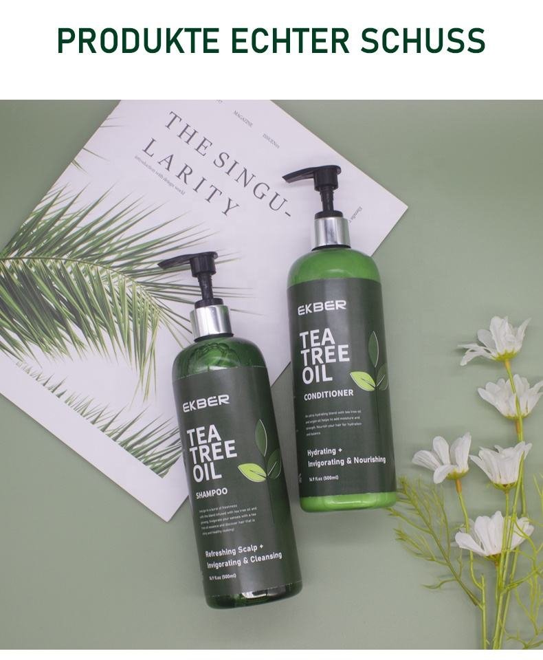 Tea Tree Oil Shampoo & Conditioner Set for Dandruff | Sulfate-Free Scalp Care | OEM Available